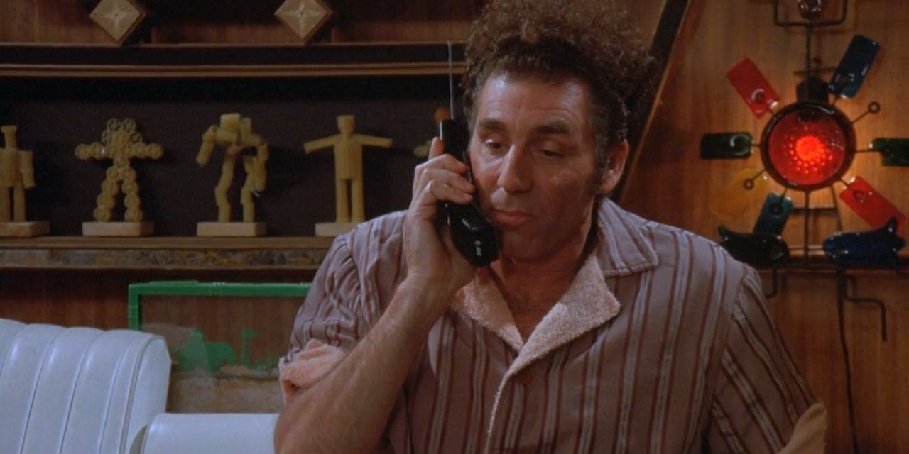 Kramer falando ao telefone em Seinfeld