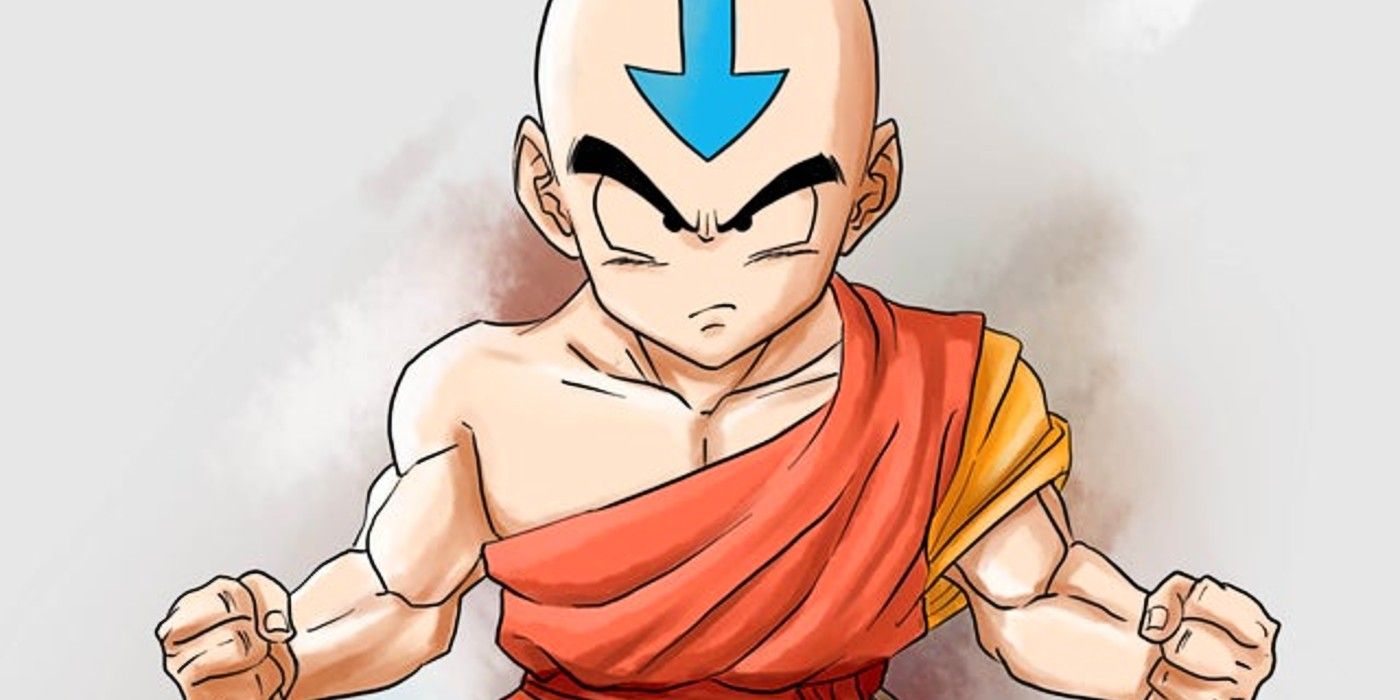 Krillin from Dragon Ball as Aang from Avatar The Last Airbender by filmememore CROPPED