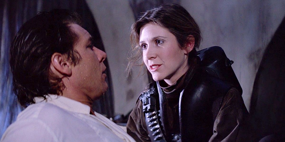 Leia unfreezing Han in Jabba's Palace in Return of the Jedi