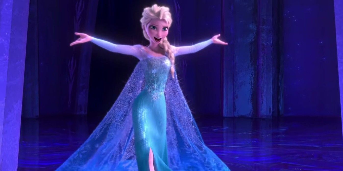 Elsa sings Let It Go in Frozen