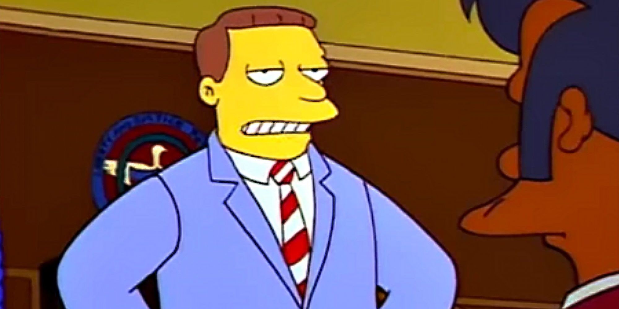 Lionel Hutz with his hands on his waist in The Simpsons