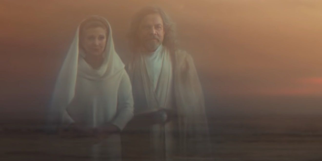 Luke and Leia's Force ghosts in The Rise of Skywalker