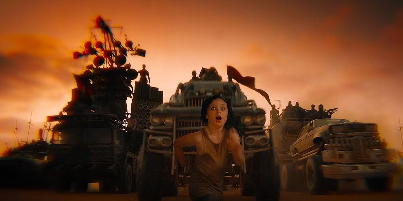 Glory is run down by the Buzzard gang in Mad Max: Fury Road