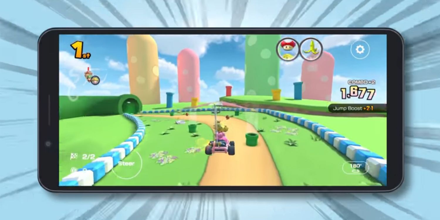 A screenshot of Mario Kart tour