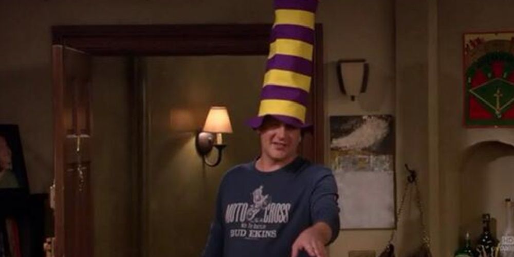 Marshall wearing a silly hat