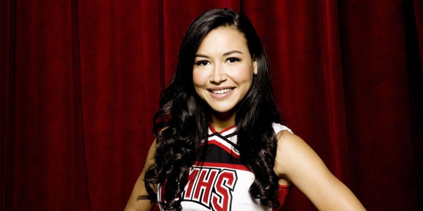 Naya Rivera in her Cheerio uniform as Santana in Glee
