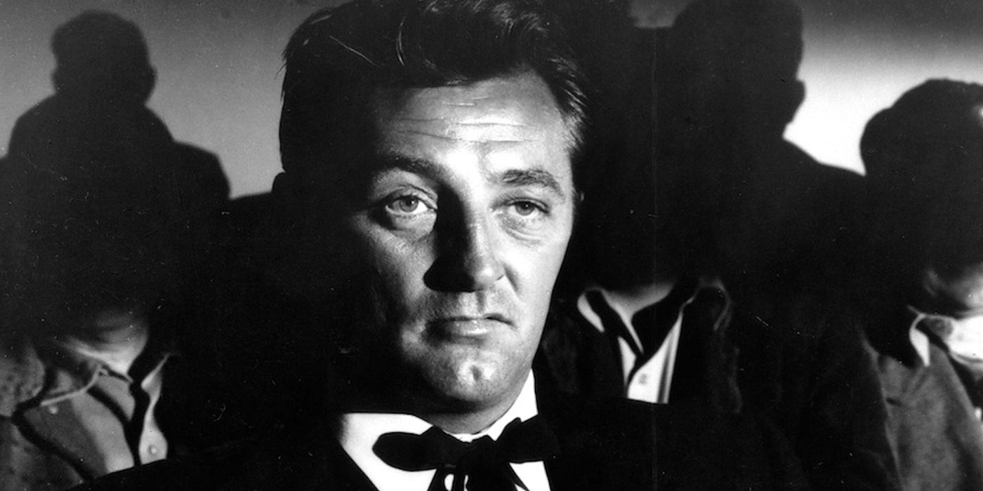 robert mitchum as powell looking at camera in Night of the Hunter
