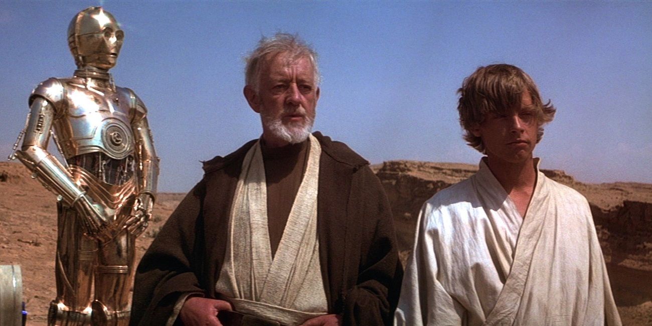 Obi-Wan and Luke at Mos Eisley Spaceport