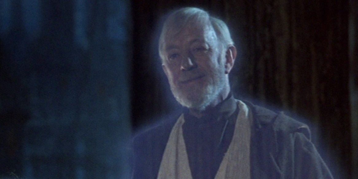 Obi Wans Force ghost on Endor