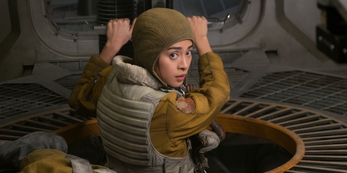 Paige Tico in her bomber ship in The Last JEdi