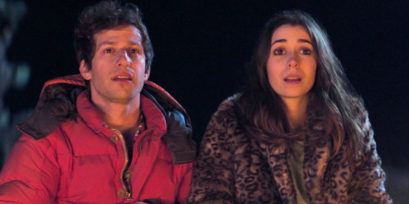 Andy Samberg and Cristin Milioti in Palm Springs 