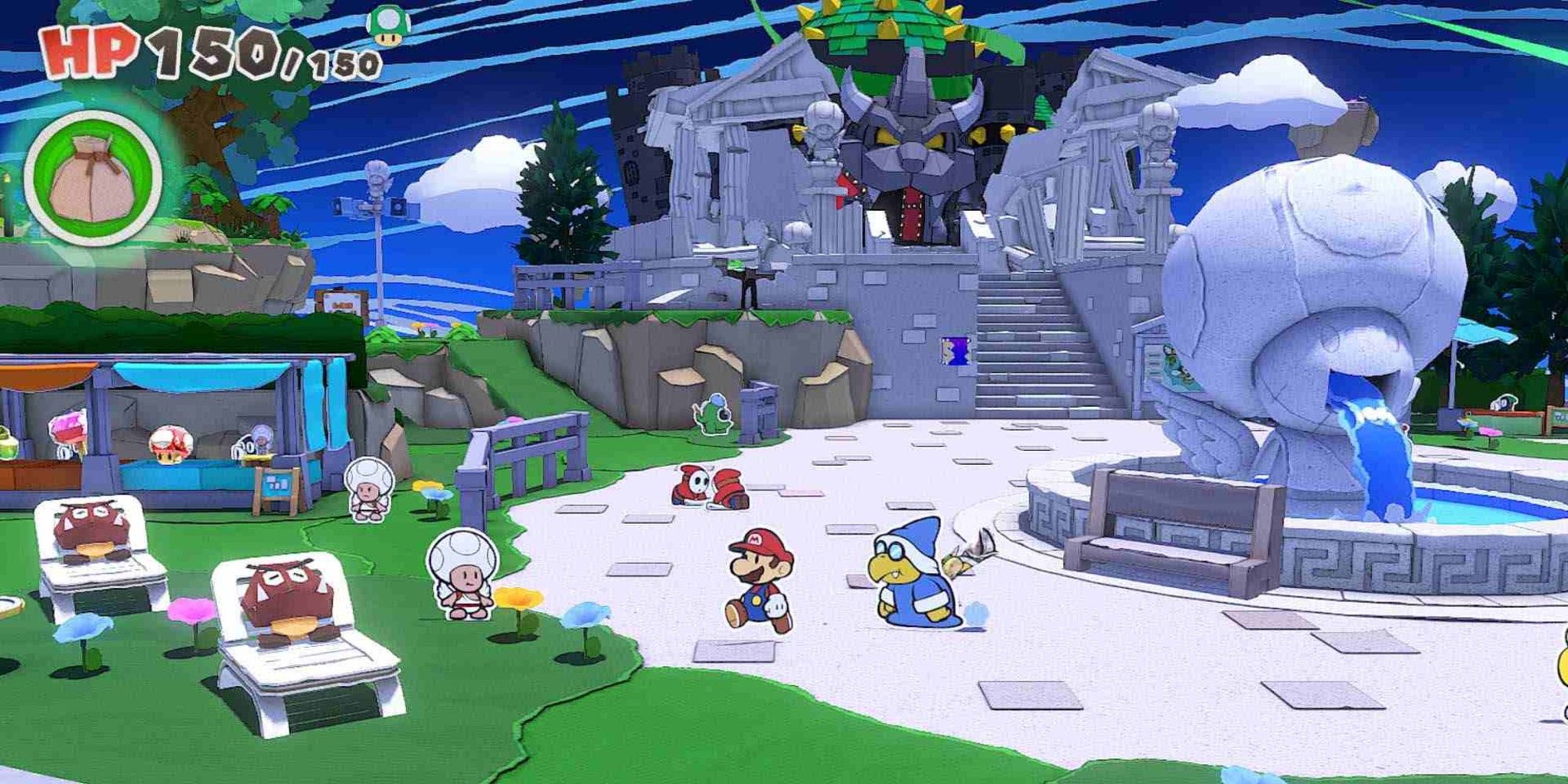 Paper Mario The Origami King: How to Beat the Water Vellumental Boss Fight