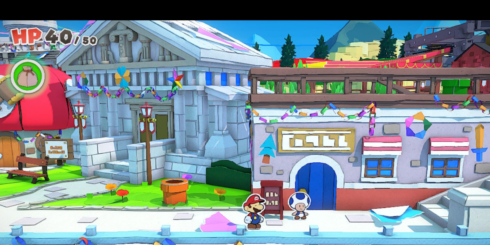 Paper Mario How To Get On The Roof Of The Mansion In Toad Town