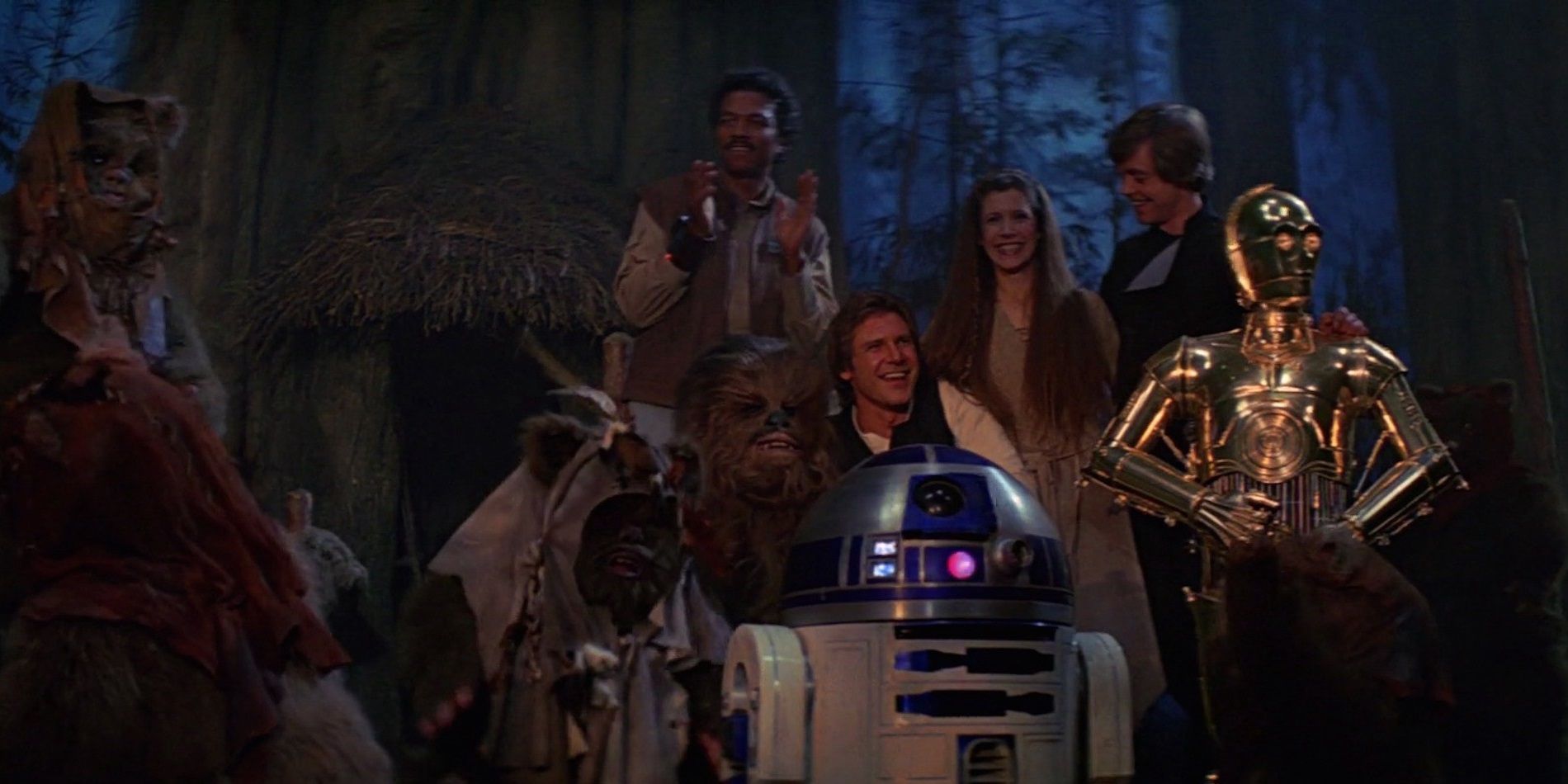 The party on Endor at the end of Return of the Jedi