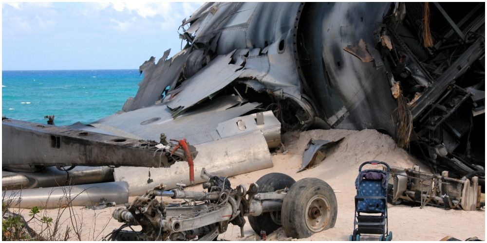 The plane crashed on the beach on Lost