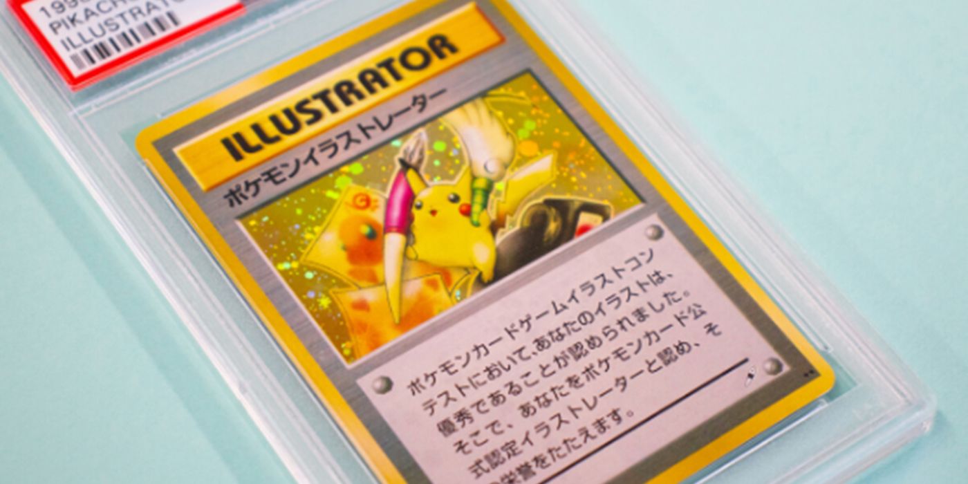 Graded Pokémon TCG card featuring Pikachu and a paintbrush.