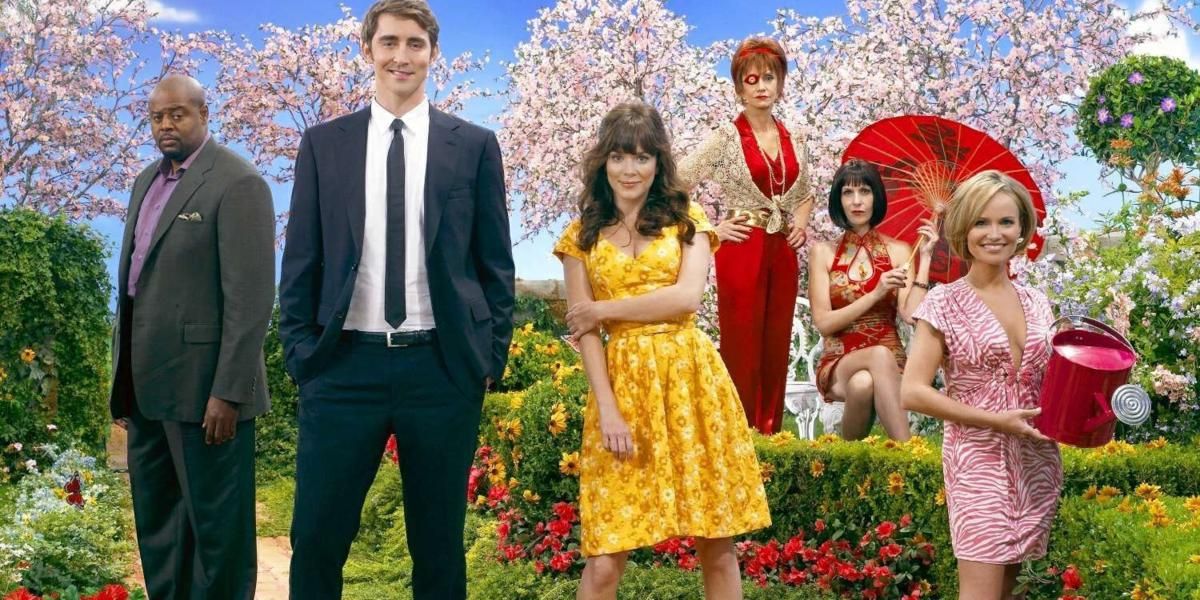 The cast of the ABC dramedy Pushing Daisies in publicity still