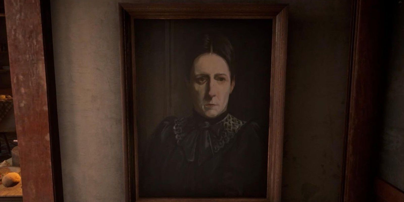 Portrait of the Aberdeens' mother at Aberdeen Pig Farm in Red Dead Redemption 2
