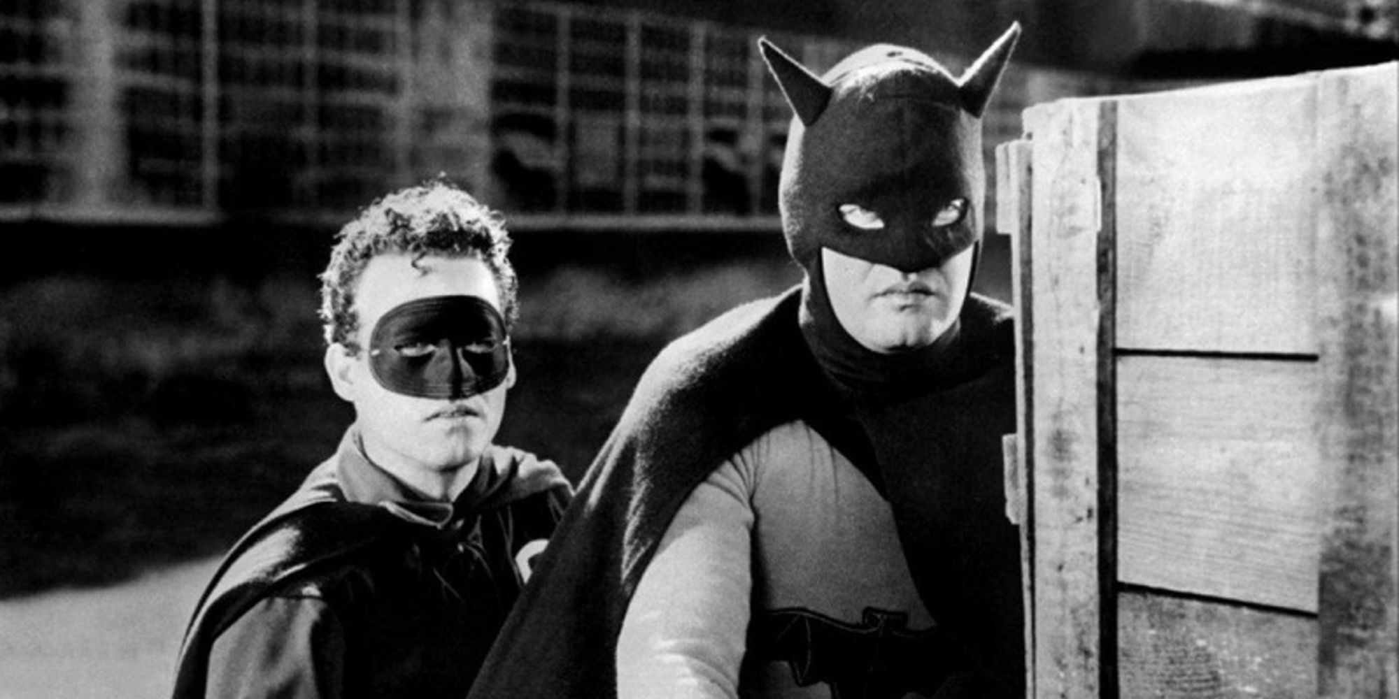 Robert Lowery and Johnny Duncan as Batman and Robin in the 1949 serials