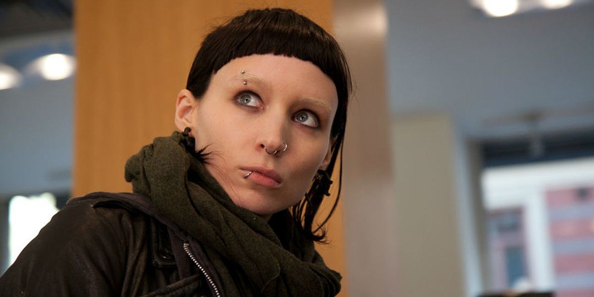 Lisbeth looks up in The Girl with the Dragon Tattoo.