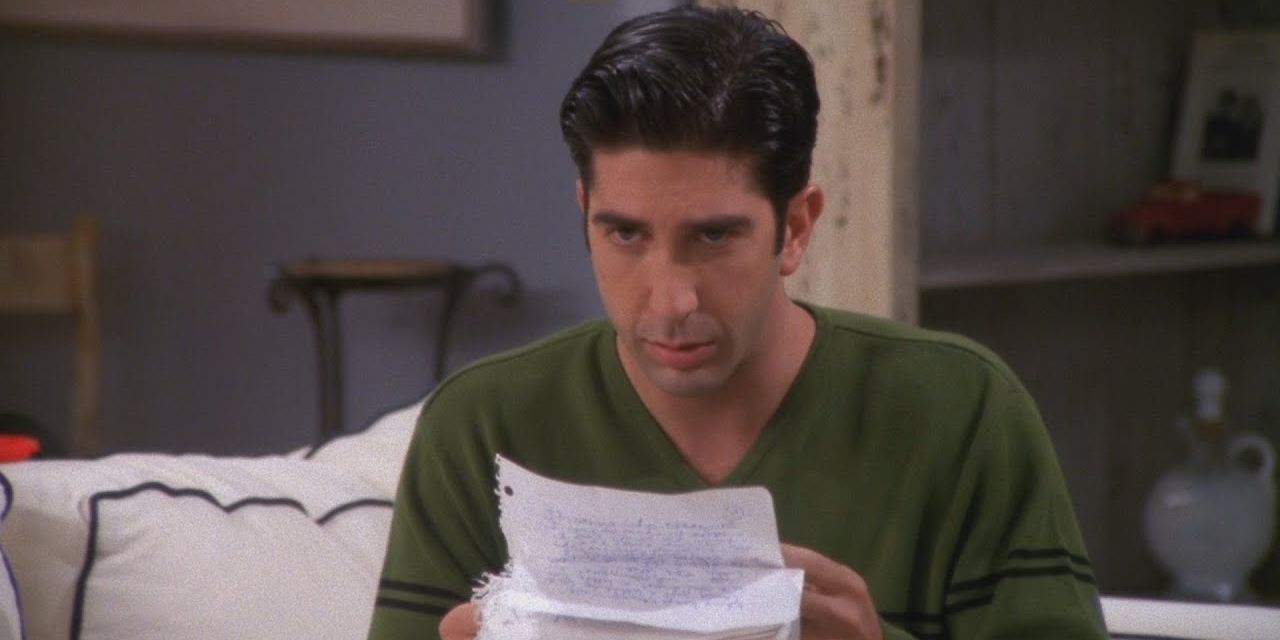 Ross reading a letter.