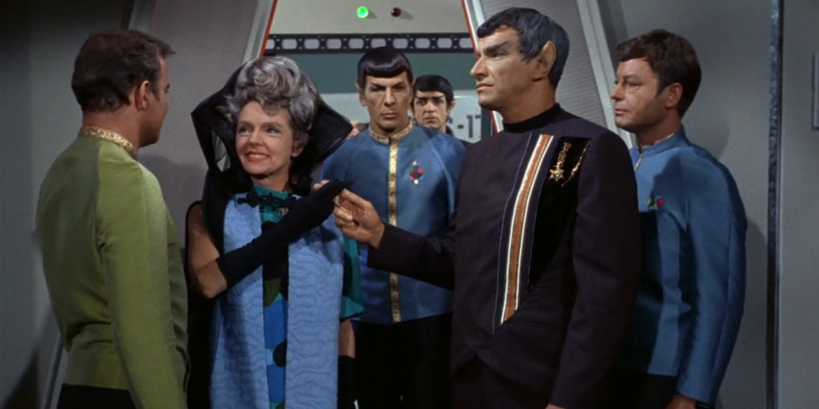 Sarek and Amanda come aboard the Enterprise
