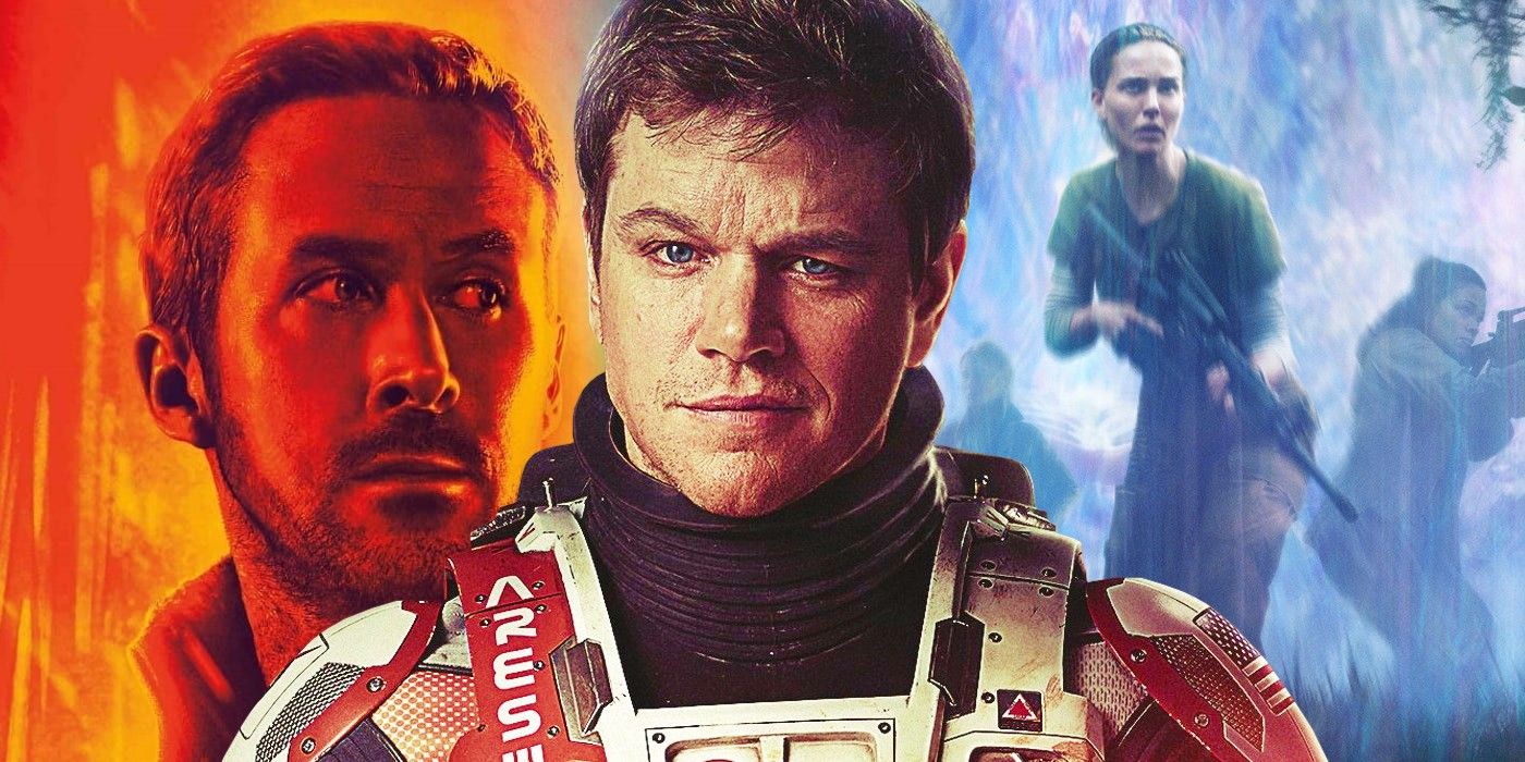 Sci-fi movies Blade Runner 2049, The Martian, and Annihilation