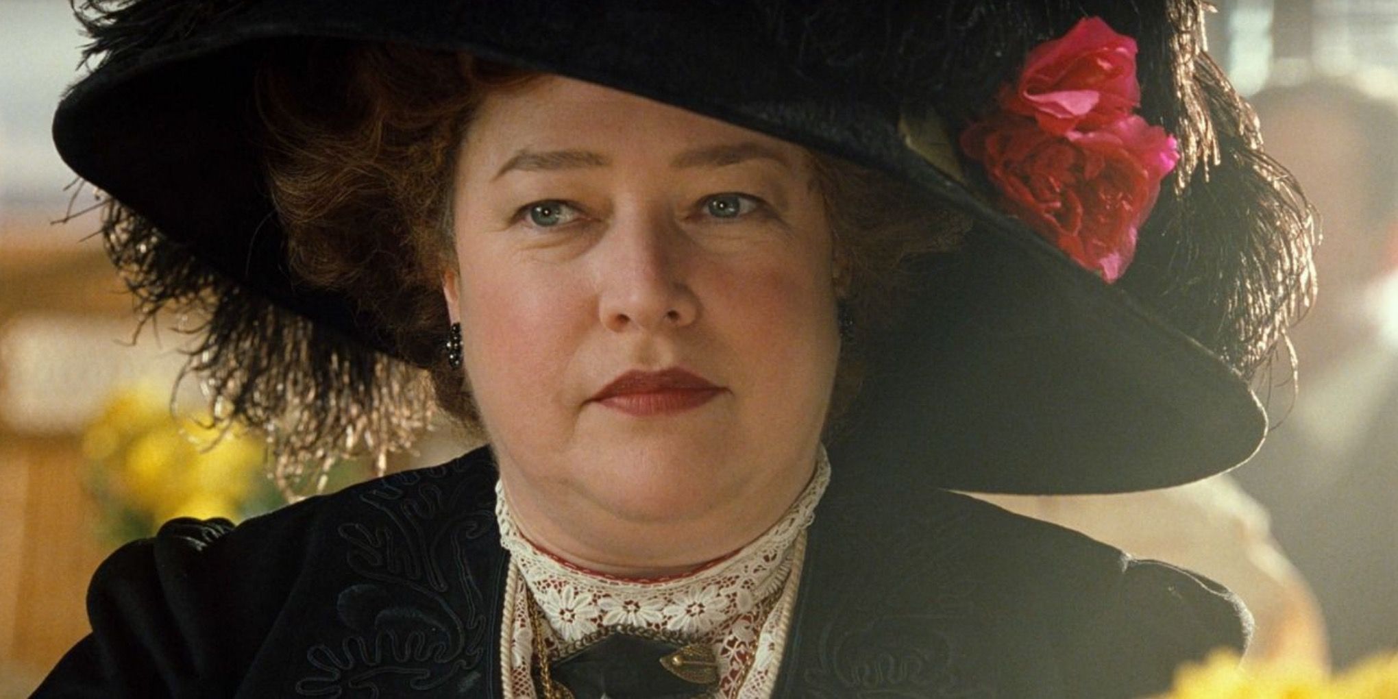 Kathy Bates as Molly Brown in Titanic.
