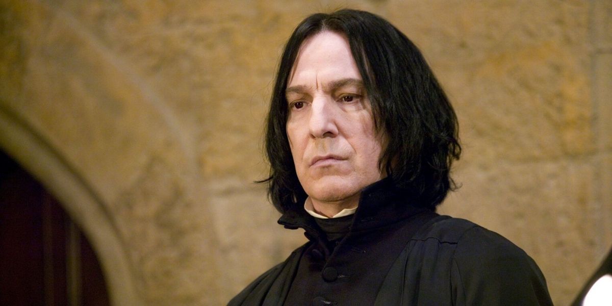 Snape looking angry in the Harry Potter series