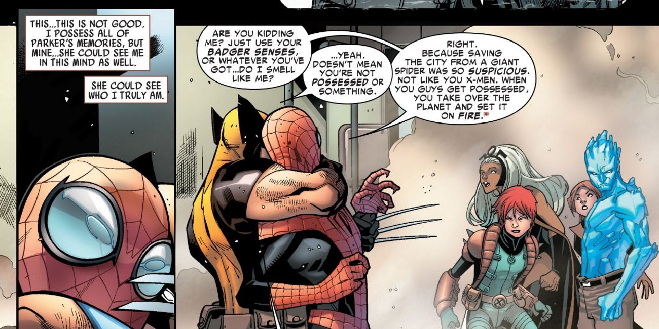 Spider-Man vs X-Men Comic Fight