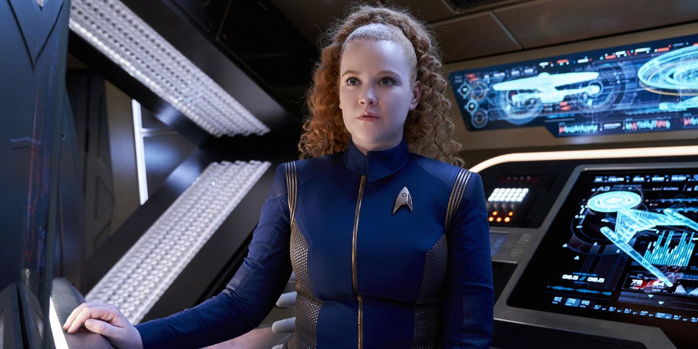 Star Trek Discovery's Lieutenant Tilly looks on 