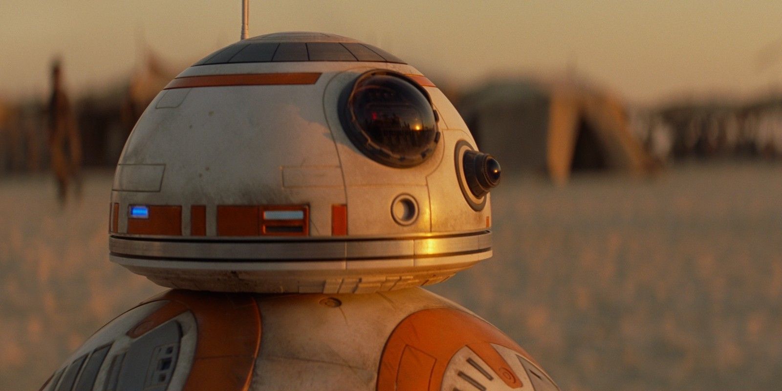 BB-8 looking into the sunset in Star Wars