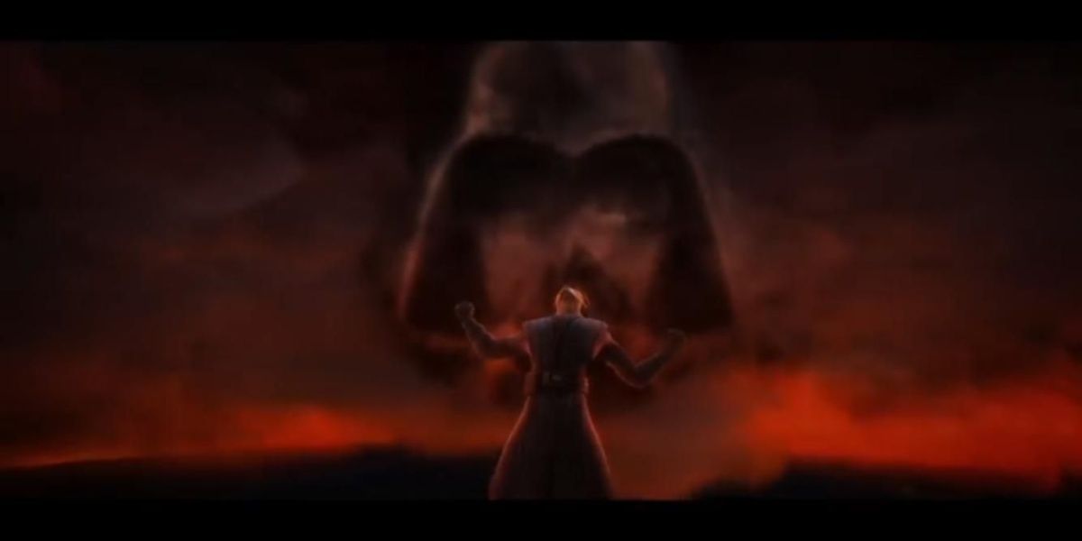 The Son shows Anakin Skywalker his future as Darth Vader in Star Wars: The Clone Wars.