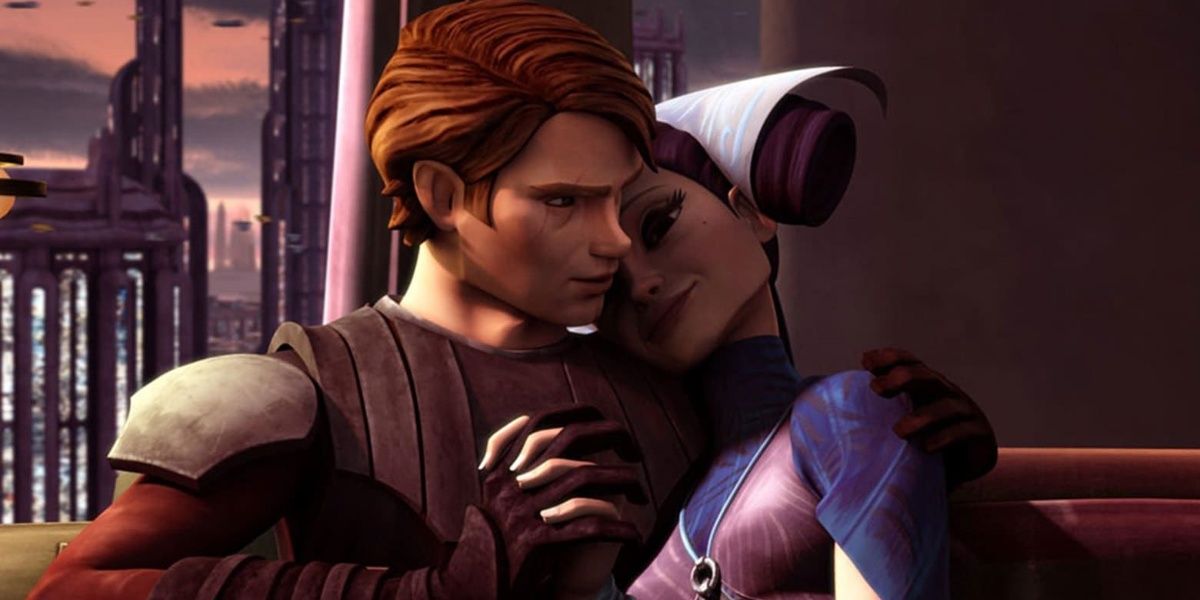 Anakin and Padmé enjoy quiet alone time during a short time-off from the war in the Clone Wars