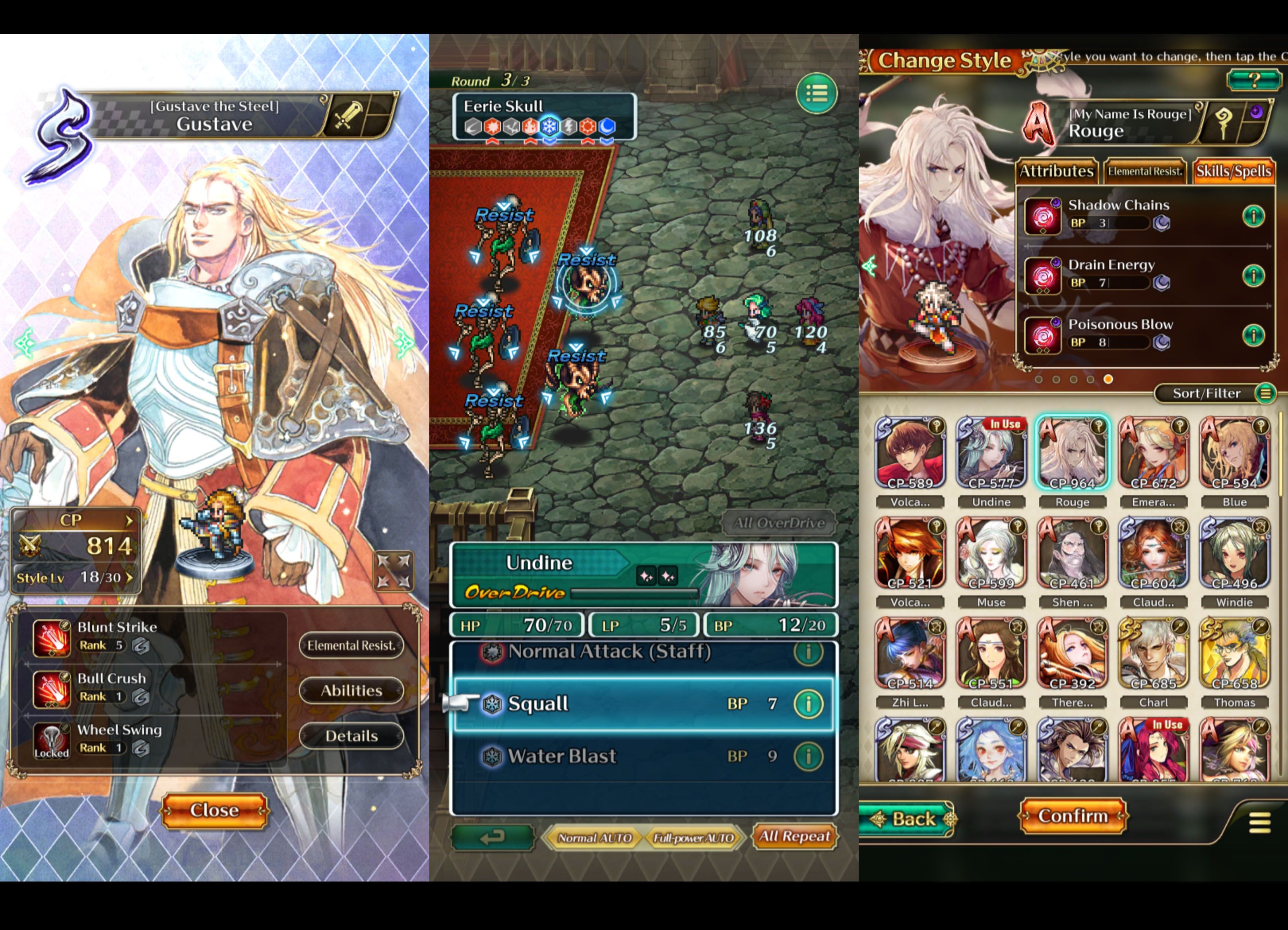 Strong Party Members in Romancing Saga Reuniverse