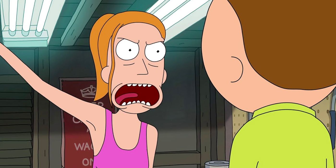 Summer yells at Morty on Rick and Morty