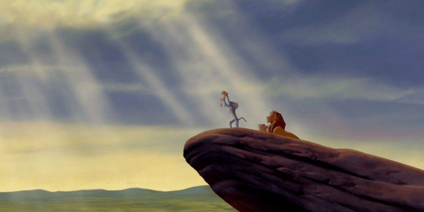 Mufasa and Rafiki on Pride Rock