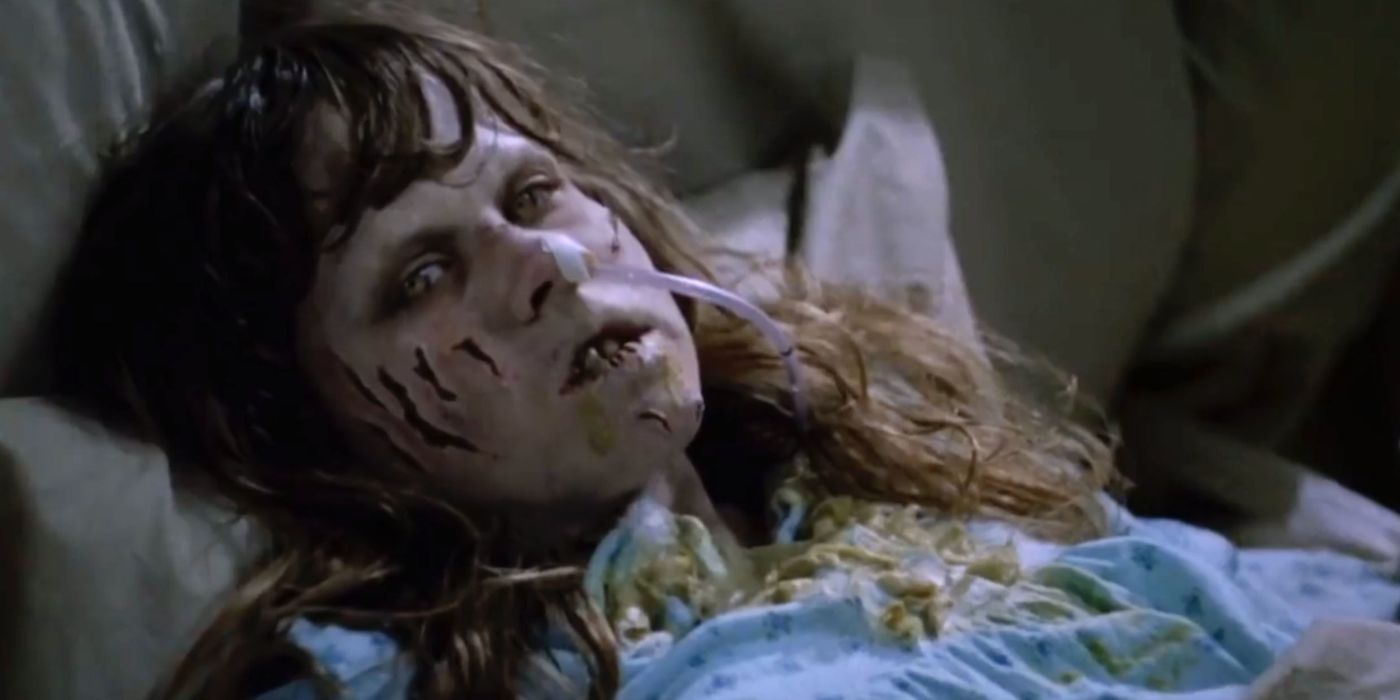 Linda Blair as Regan MacNeil Monsterous in Bed in The Exorcist 1973