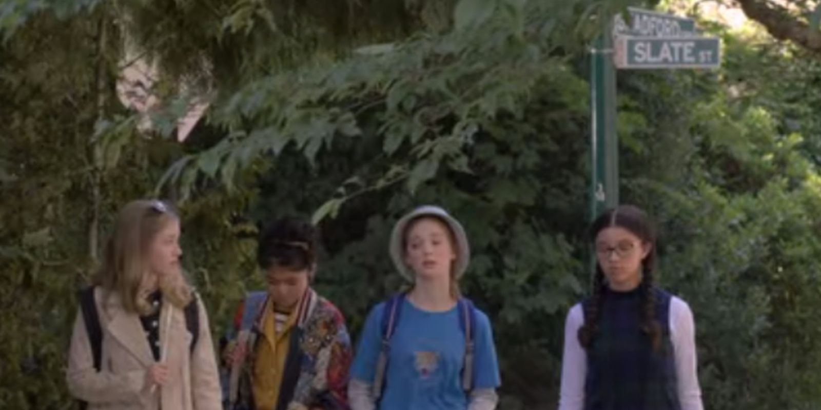 The Girls Walk On Bradford Ct In The Baby-Sitters Club On Netflix