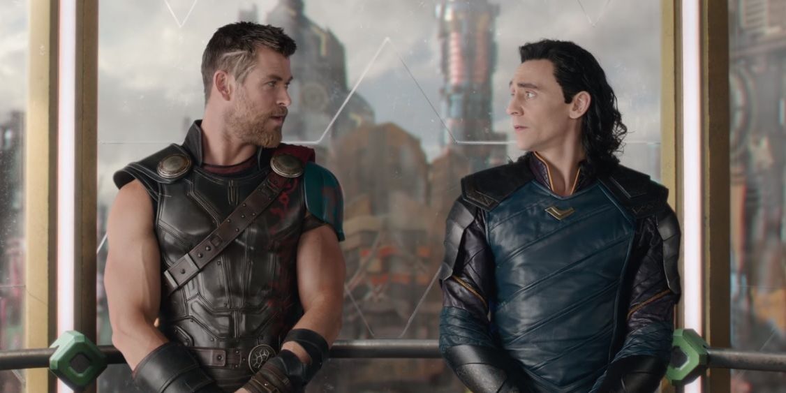 Thor and Loki doing &quot;Get Help&quot; in Thor: Ragnarok