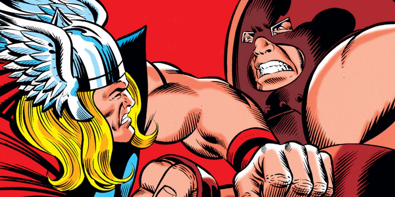 Thor vs Juggernaut Comic Fight