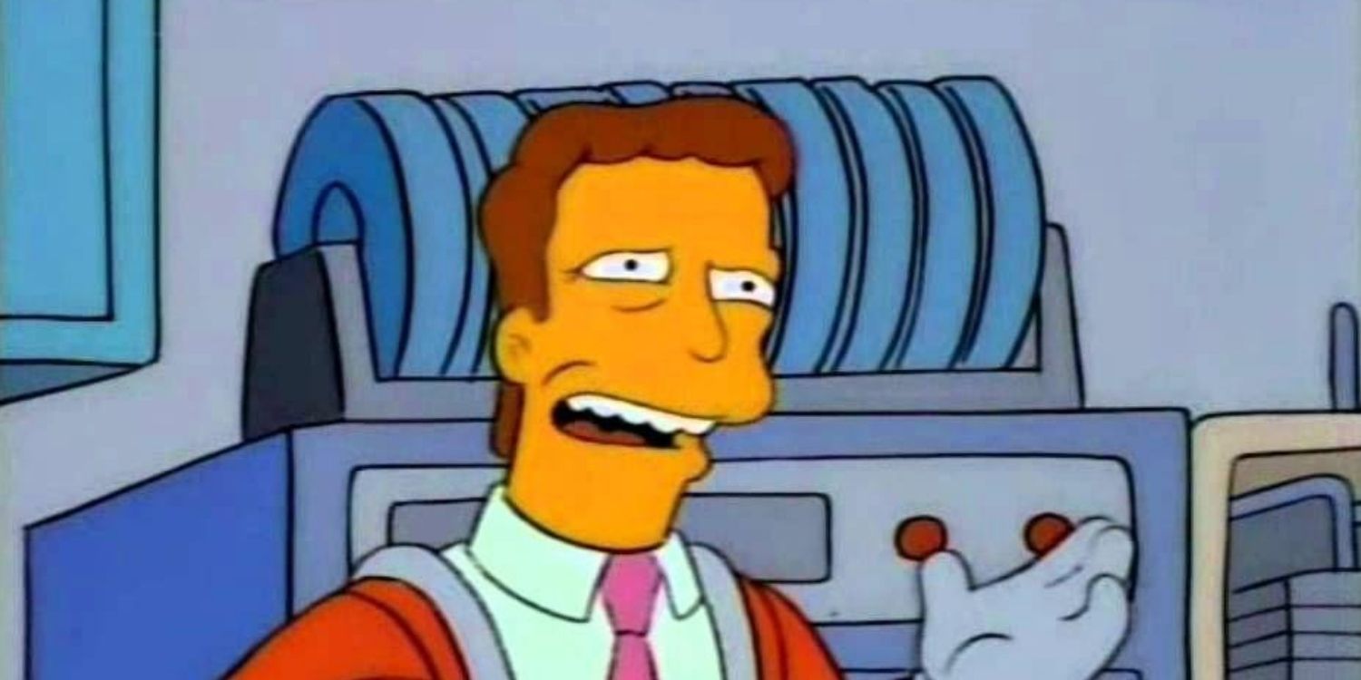 Troy McClure in a protective suit in The Simpsons