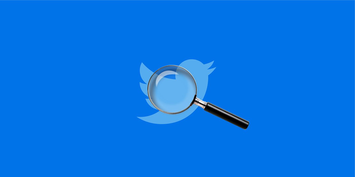 Twitter Logo Under Magnifying Glass