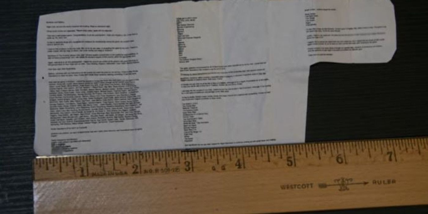 Unsolved Mysteries Rey Rivera Mystery Note With Ruler