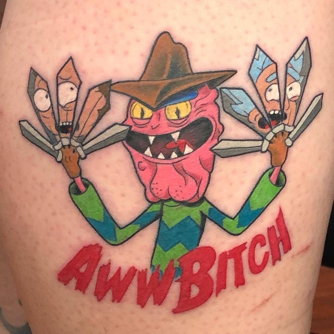 rick &amp; morty tattoo scary terry