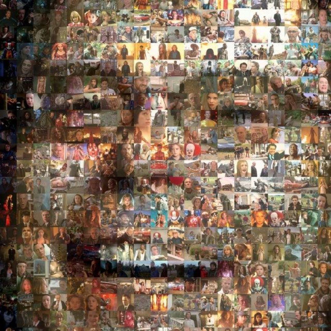 stephen king face made out of stephen king characters art