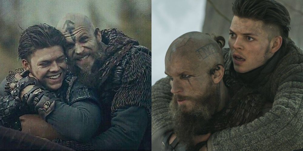 Split image, Ivar and Floki and Ivar and Ragnar