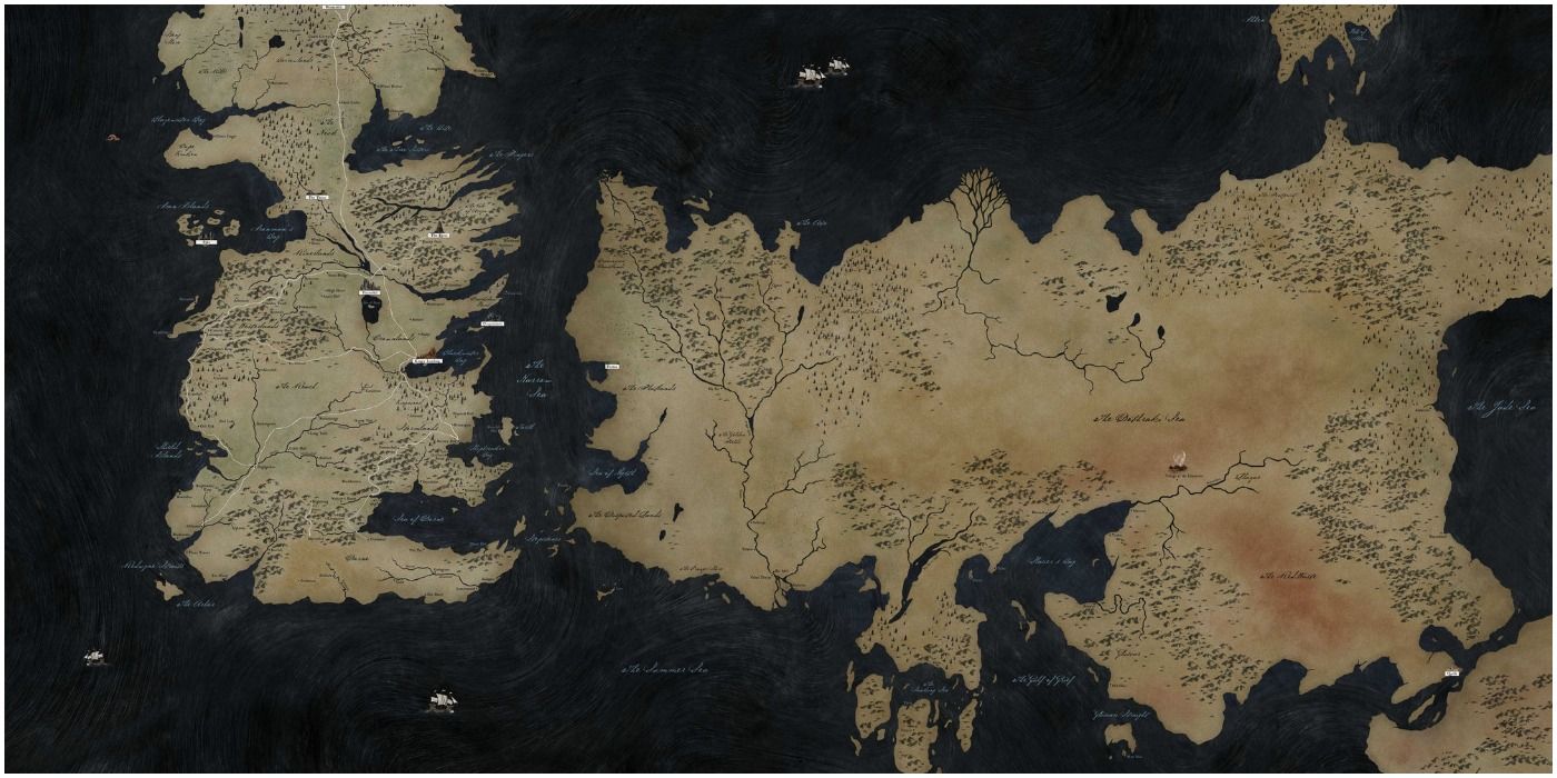 Westeros Essos Map Game Of Thrones