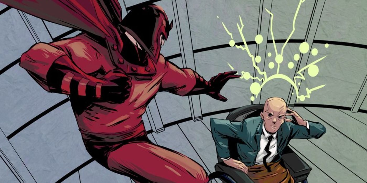 Magneto fights against Professor Xavier