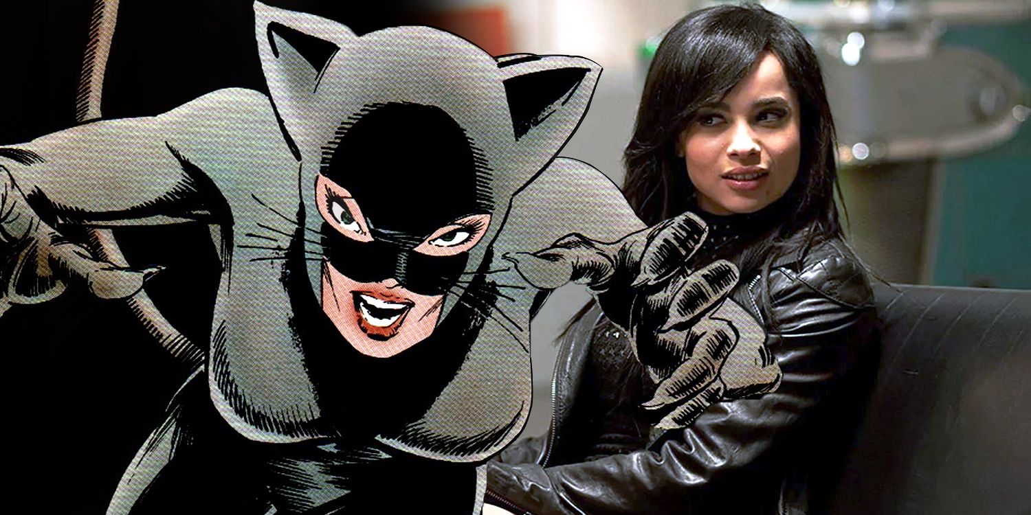 Zoe Kravitz and comic book Catwoman